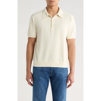 Citizens Of Humanity Banded Cotton Piqu&eacute; Polo in Light Beige at Nordstrom, Size Xx-Large