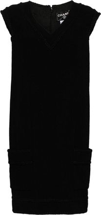 Chanel 2008 silk-blend sleeveless dress - women - Wool/Silk/Nylon/Silk/Elastane - 36 - Black