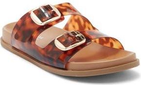 Top Moda Daniela Clear Double Strap Slide Sandal in Tortoise Tpu at Nordstrom Rack, Size 5.5