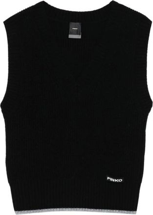 Pinko Pinko, Truien & Vesten, Dames, Zwart, L, Wol, Stagnone Gilet