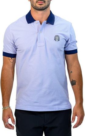 Maceoo Mozartspecktip Stretch Nylon Polo in Purple at Nordstrom, Size 4