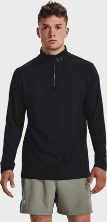 Under Armour Sweatshirt Mens Black 1/4 Zip Running Performance DSGL214