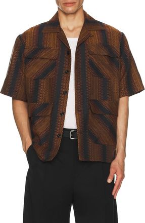 Nicholas Daley Aloha Shirt In Sonic Jacquard