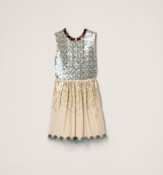 Miu Miu Embroidered marocain dress