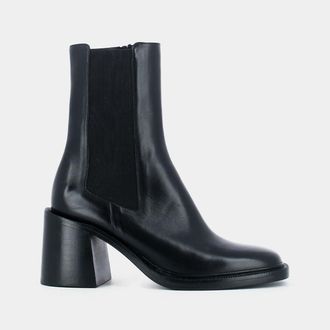 Jonak Bottines in leer met elastiek Danube
