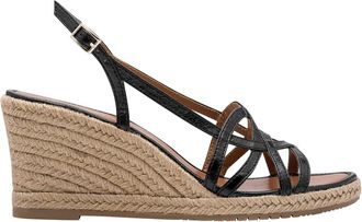 Tamaris Sandalen met sleehak, in leer