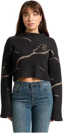 John Richmond Truien & Vesten, Dames, Zwart, L, Wol, Trui met ronde hals