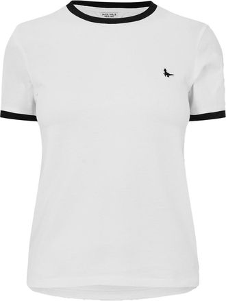 Jack Wills Trinkey Ringer T-shirt voor dames (Wit)