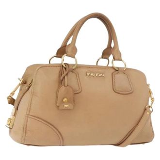 Miu Miu Pre-owned Handbags, female, Beige, Size: ONE SIZE Pre-owned Hand Bag