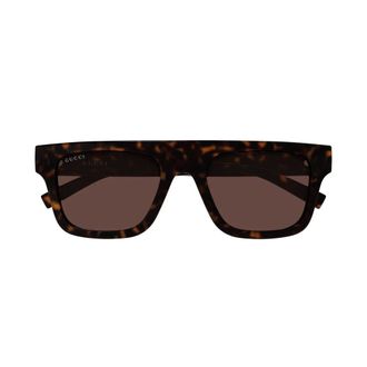 Gucci Square Zonnebrillen - Heren - Accessoires - Bruin - Maat: 53 MM