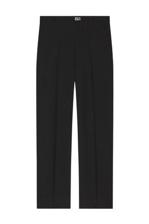 Givenchy VIRGIN WOOL METAL DETAIL TROUSERS Size: 50, colour: BLACK