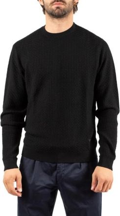 Emporio Armani Trui met ronde hals - Heren - Ronde hals truien - Zwart - L - Wol - Truien & Vesten