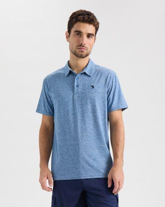 Salt Life Outrigger Short Sleeve Polo in Atlantic Heather at Nordstrom, Size X-Large