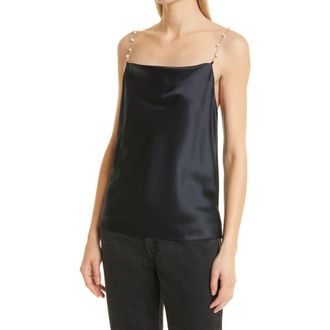 Cami NYC Busy Silk Camisole in Black at Nordstrom, Size Medium