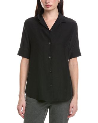 Lafayette 148 New York Silk Button Top
