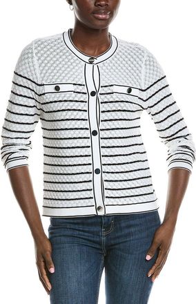 Anne Klein Stitch Stripe Cardigan