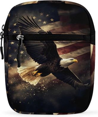 Generic U.S Ea-gles Crossbody Bag Adjustable Satchel Cute Shoulder Bag Lightweight Sling Bags