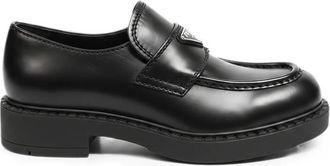 Prada Logo-plaque Leather Loafers