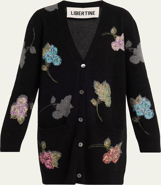 Libertine - Libertine Primrose Shadow Cashmere V-Neck Cardigan