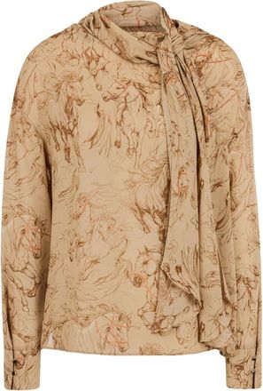 Marc Cain Blouse - Dames - Blouses & Shirts - Bruin - Maat: L Poliester