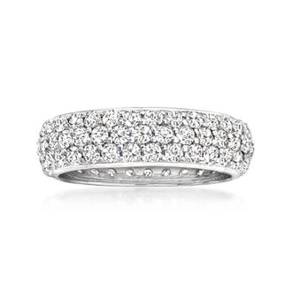 Ross-Simons Micropave Diamond Eternity Band in 14kt White Gold