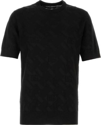 Dolce & Gabbana Black Crew Neck T-Shirt