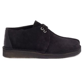 Clarks Desert Trek Suede Womens Lace Up Shoes - Black Black - Size:UK 5.5