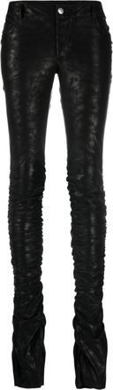 Misbhv low-rise ruched skinny trousers - women - Polyester/Polyurethane - M - Black