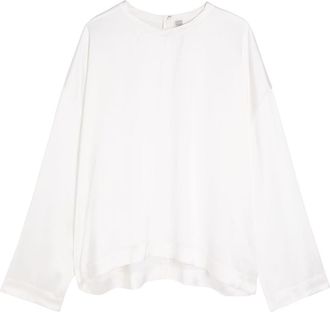 Toteme Draped Satin top - White - 32 (UK4 / Xxs)