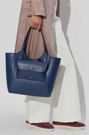 Furla Lea Medium Shopper Bag, Womens, Navy Blue