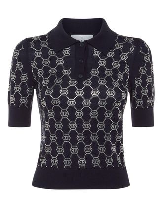 Philipp Plein Pullover Polo-Nek Monogram