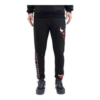 Pro Standard Pro Standard Chicago Bulls Logo Jogger Pants in Black/Red Men