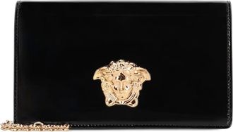 Versace Medusa patent-leather clutch bag - Black