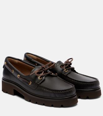 Gianvito Rossi Leather boat shoes