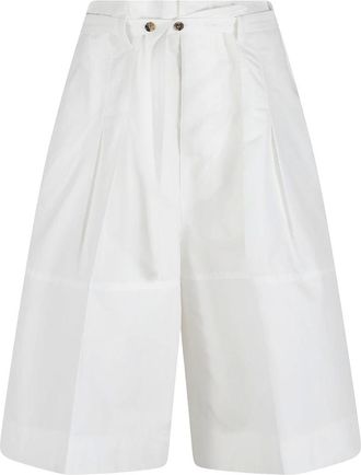 Bottega Veneta Culotte in Cotone Compatto Toile - - Shorts - Donna - Bianco - S