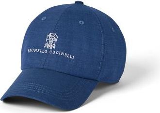 Brunello Cucinelli Fresco baseball cap in Royale Blue at Nordstrom, Size X-Large