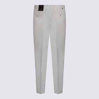 Incotex Mens Trousers White _100 % Co