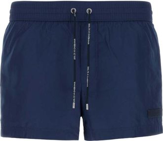 Dolce & Gabbana Navy Blue Logo Swim Shorts