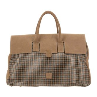 Eleventy Bolso de ante y piel de becerro de plena flor - Bags - Hombre - Beige - ONE SIZE