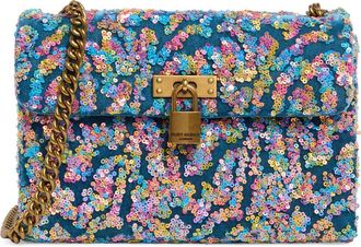 Kurt Geiger Medium Brixton Sequins Shoulder Bag in Blue Multi at Nordstrom Rack