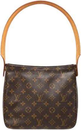 Louis Vuitton Pre-owned Monogram Schoudertas (Looping MM) - Dames - Vintage Schoudertas - Bruin - ONE Size - Leer - Vintage