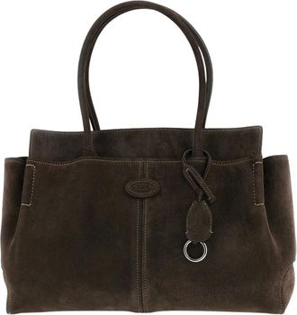 Tod's Middelgrote su&egrave;de shoppingtas - Dames - Tassen - Bruin - Maat: ONE Size Su&egrave;de