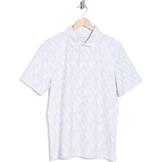 Bugatchi OoohCotton Knit Polo in Sky at Nordstrom Rack, Size Xxx-Large
