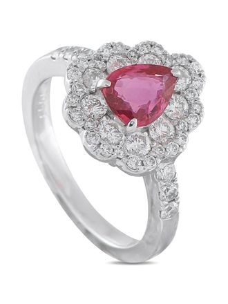 Luxury Bazaar diamond and ruby ring - Argento