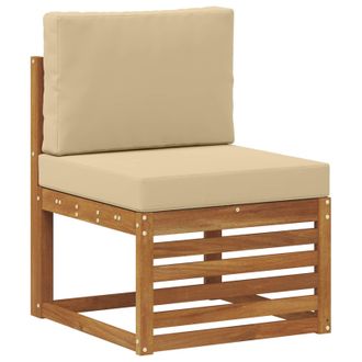 vidaXL Sof&aacute; Intermedio De Exterior Madera De Acacia S&oacute;lida Natural Vidaxl