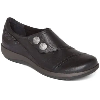 Aetrex Womens Karina Shoes In Black