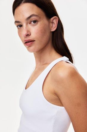 H&M Mama 2-pack Nursing Vest Tops in White/black at Nordstrom, Size Xx-Large