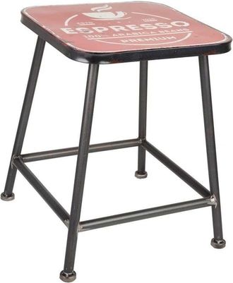 Wanderlust Deco Wanderlust Deco - Taburete De Metal Rojo 38x38x45 Cm
