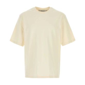 Golden Goose T-Shirts, male, Beige, Size: M T-shirt with reverse logo on the back