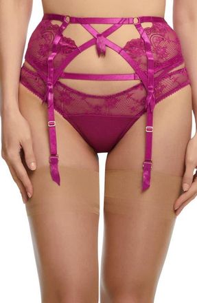 Dita Von Teese Madame X Garter Belt in Magenta at Nordstrom, Size Small
